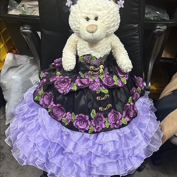 Quinceanera Teddy Bear Dress, Custom made Teddy Bear Purple‎ Gown Dress NEW - Picture 2 of 8